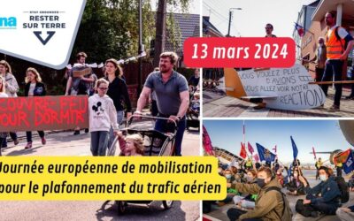 Mobilisations européennes pour le plafonnement du trafic aérien – 13 au 15 mars 2024
