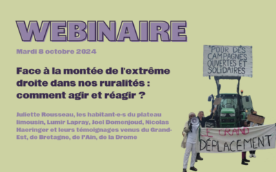 WEBINAIRE – Face à la montée de l’extrême droite dans nos ruralités : comment agir et réagir ?